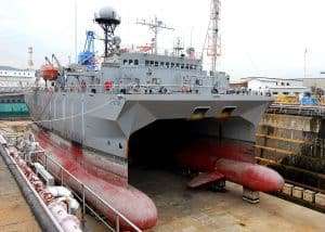 SWATH Ship in Drydock