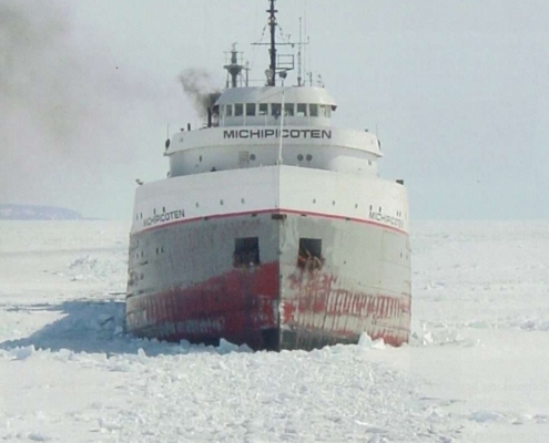 Freighter In Ice