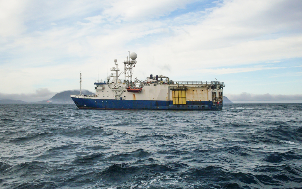 Research Vessel In The Ocean