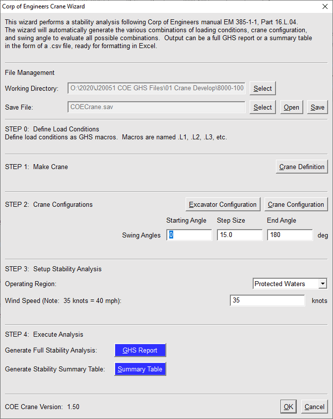 Coecrane Mainscreen